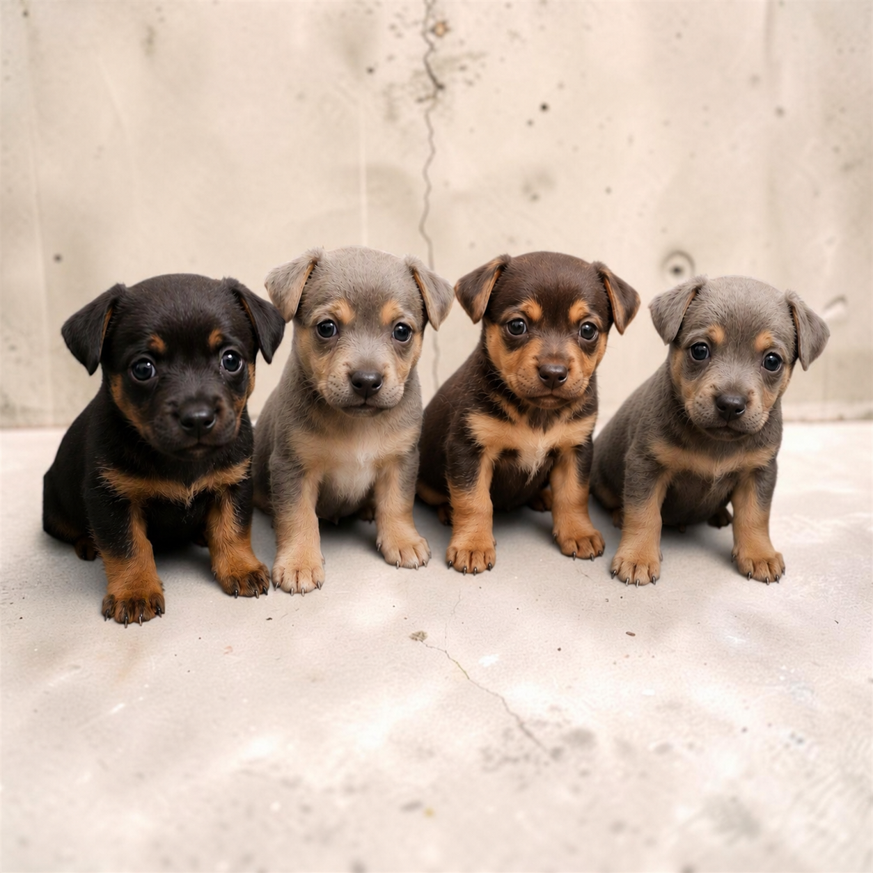 Puppies from one of the first House of Jacks litters